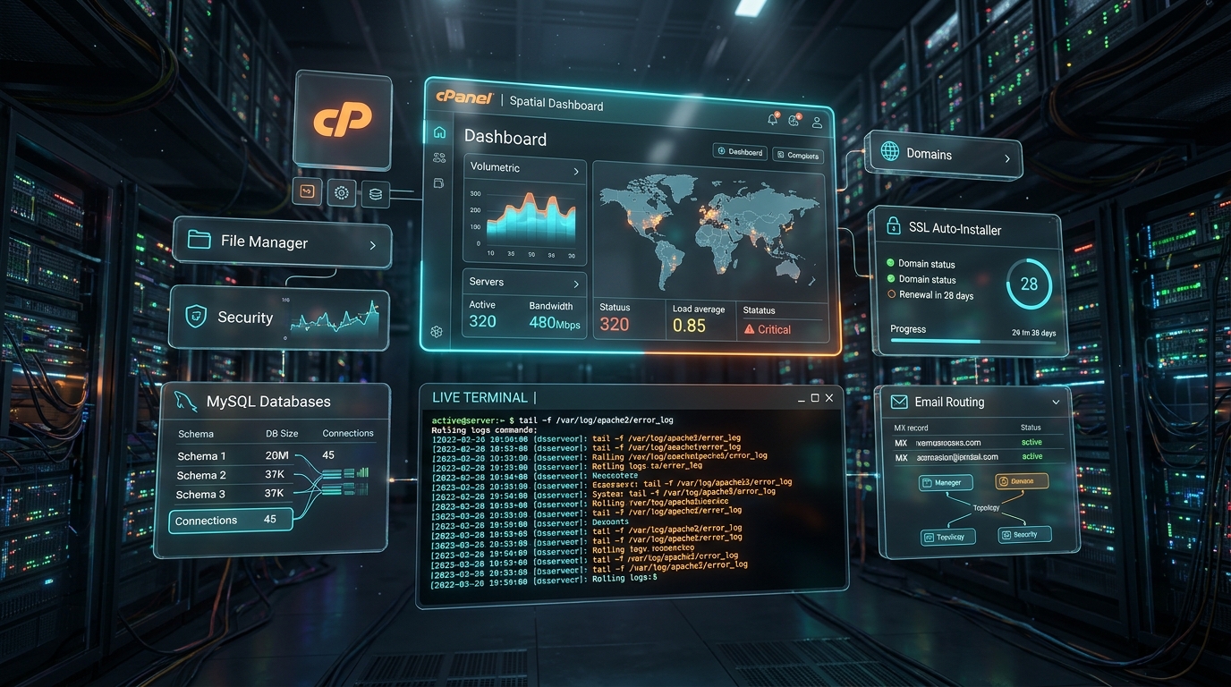 cPanel Spatial UI 3D Control Center